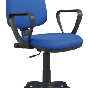silla giratoria ergonómica operativa con respaldo y brazos.
