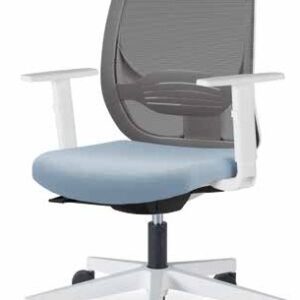 silla giratoria ergonómica operativa con respaldo y brazos.